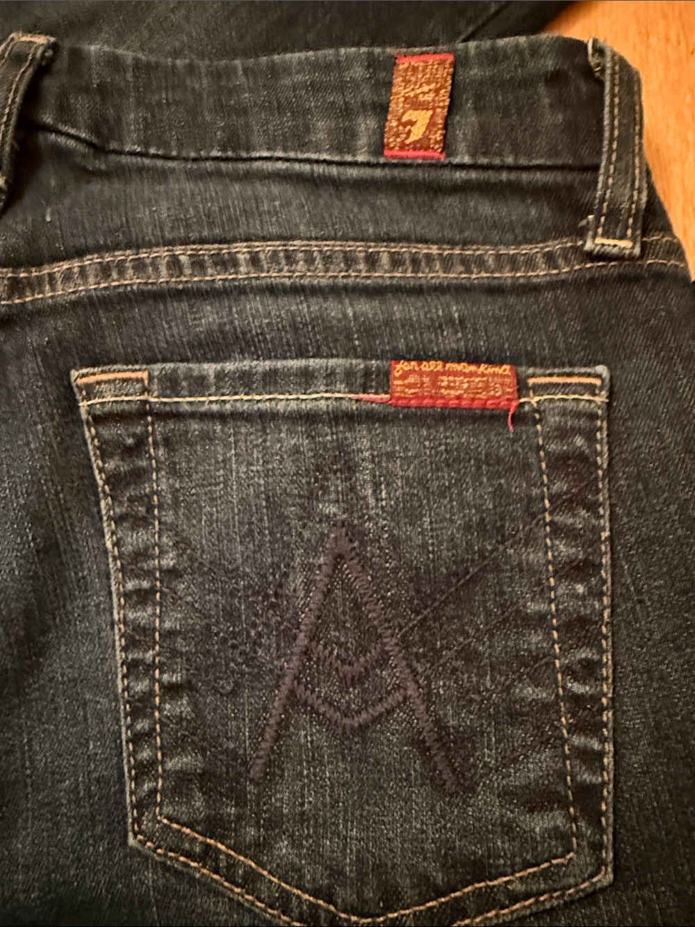 7 For All Mankind Dark Blue A Pocket Flare